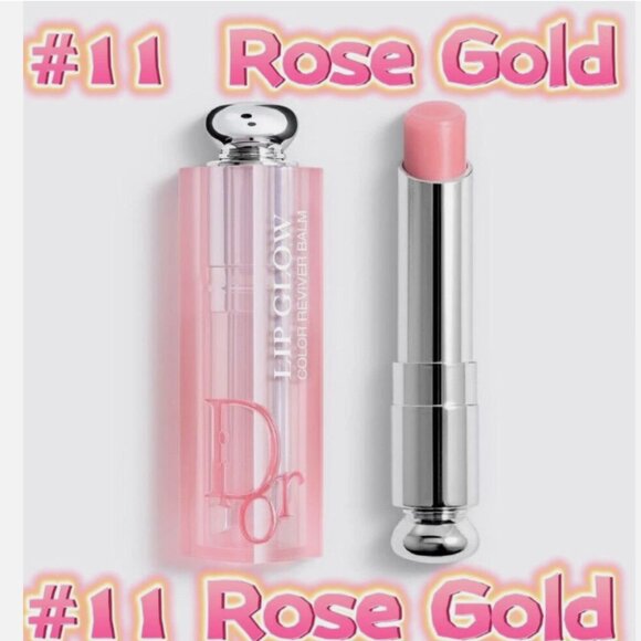 DIOR ADDICT LIP BALM LIP GLOW HOLO ROSE GOLD 011 DIOR **DISCONTINUED** BNIB - Picture 2 of 5